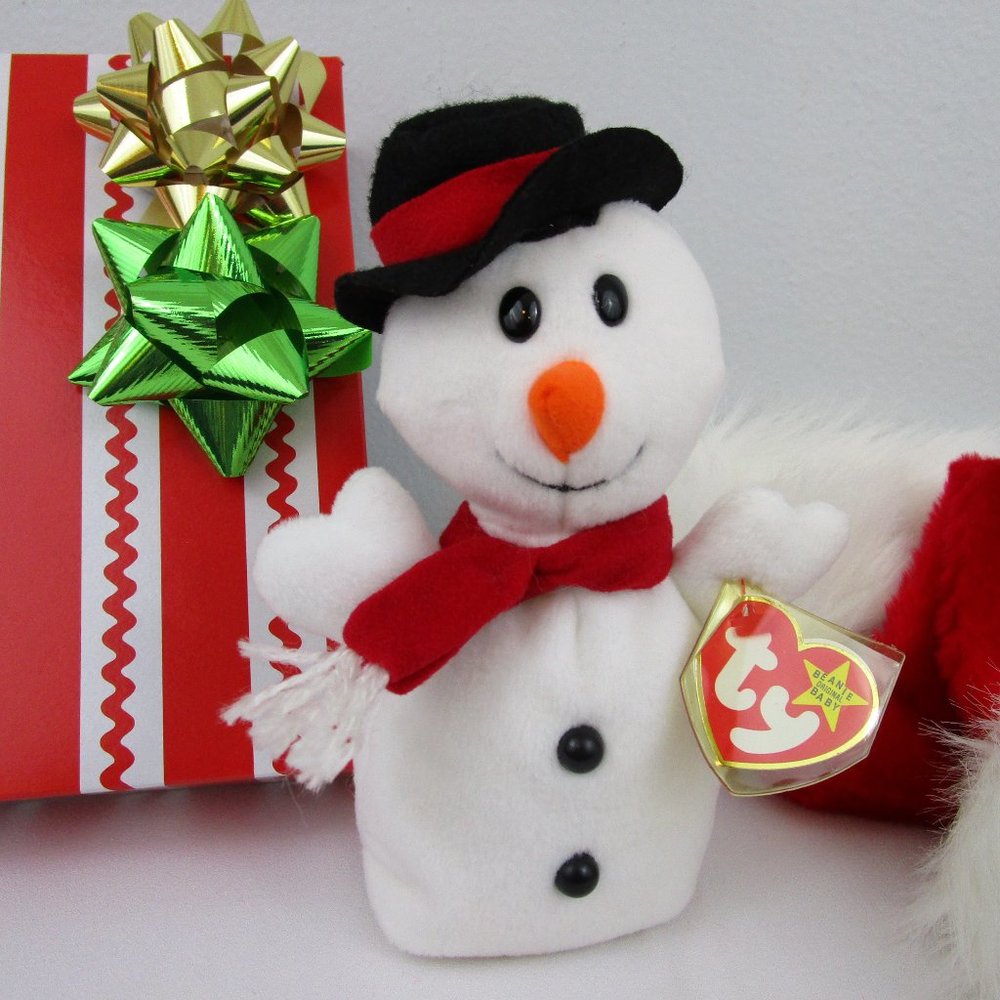 NWT Ty "Snowball" Snowman Beanie Baby 1996